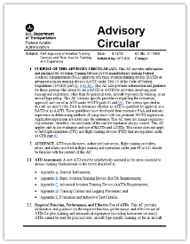 FAA Approval of Aviation Training Devices and Their Use for Training and Experience<br />AC 61-136B