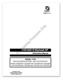 172S NAV III Skyhawk SP NAV III Avionics Option KAP 140 Autopilot<br /><span class="libraryItemSubTitle2">Serials 172S9810 thru 172S10467 & 172S10469 thru 172S10506 & 1&2S10508 thru 172S10639 & 172S10641 thru 172S10655</span>